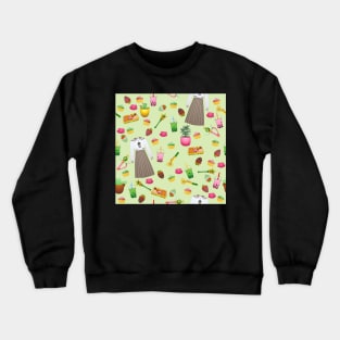 Makoto Kino Tiled Pattern (Green) Crewneck Sweatshirt